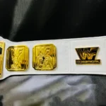 WHITE INTERCONTINENTAL 24K GOLD CHAMPIONSHIP BELT