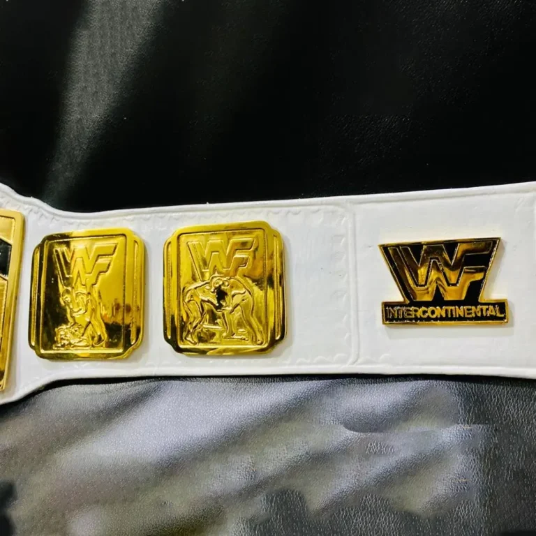 WHITE INTERCONTINENTAL 24K GOLD CHAMPIONSHIP BELT