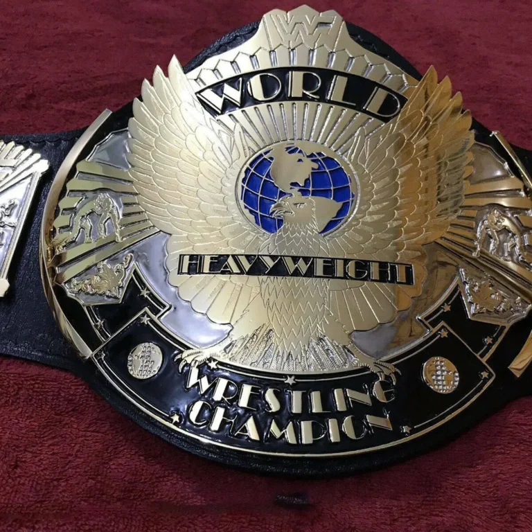 DUAL WWF WINGED EAGLE PLATED 24K GOLD Championship Title Belt