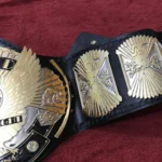 DUAL WWF WINGED EAGLE PLATED 24K GOLD Championship Title Belt