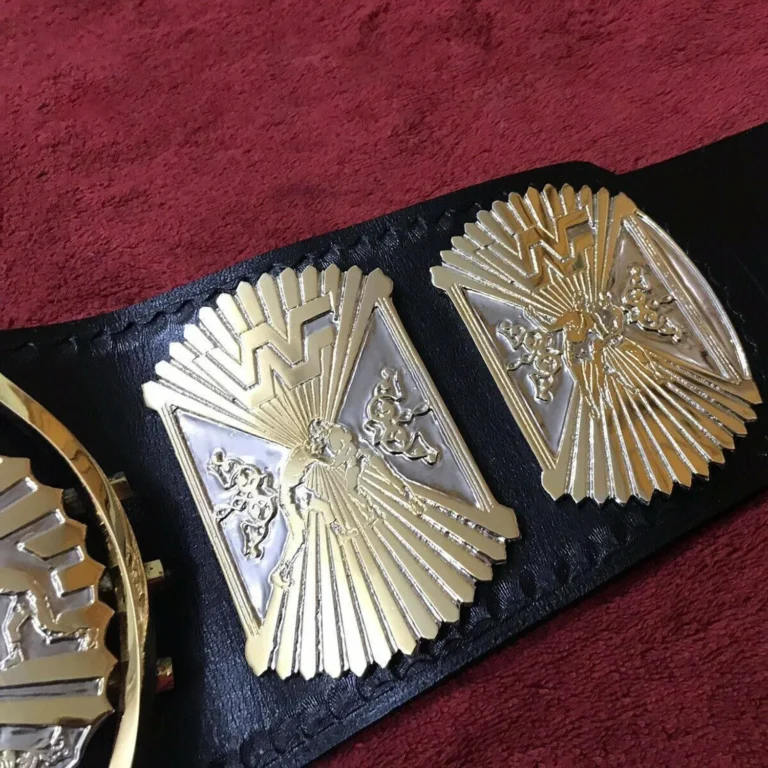 DUAL WWF WINGED EAGLE PLATED 24K GOLD Championship Title Belt