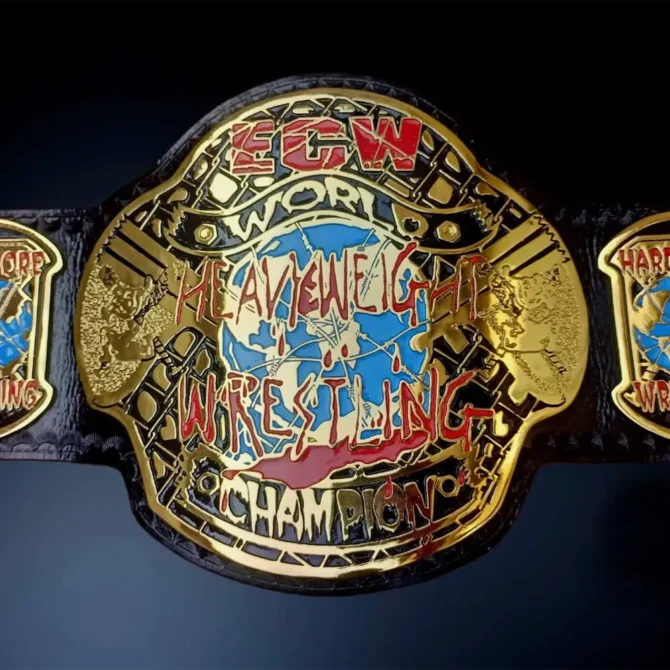 ECW WORLD HEAVYWEIGHT Championship Belt In 24K GOLD