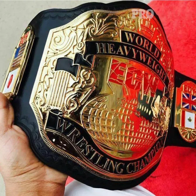 ECW WORLD HEAVYWEIGHT ZINC 24k Gold Championship Belt