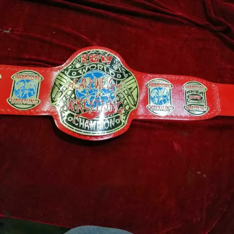 ECW WORLD RED BRASS HEAVYWEIGHT Championship Belt