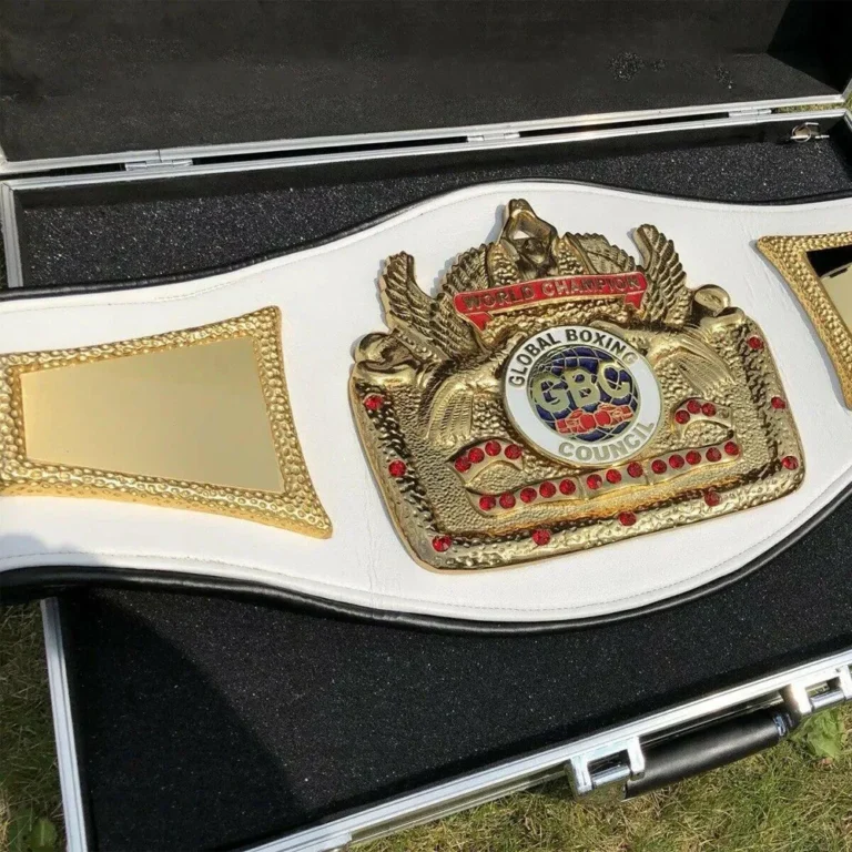 GBC BOXING White Strap Title Belt