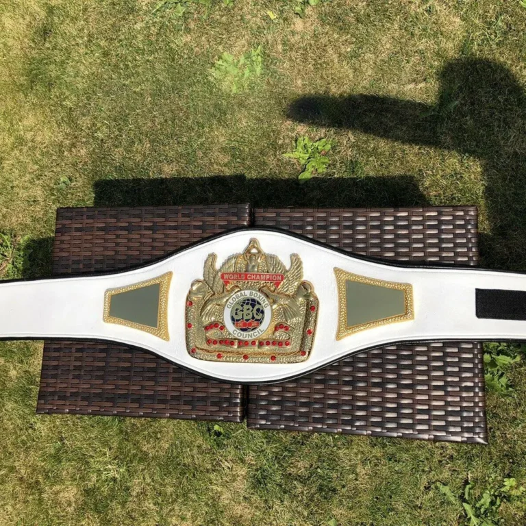 GBC BOXING White Strap Title Belt