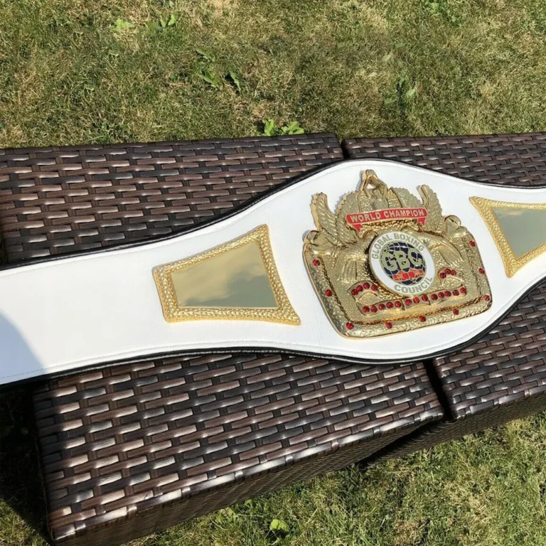 GBC BOXING White Strap Title Belt