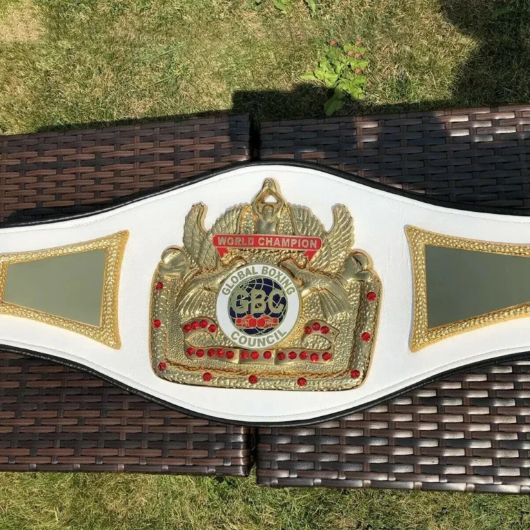 GBC BOXING White Strap Title Belt