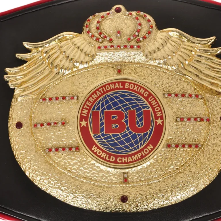 IBU INTERNATIONAL BOXING UNION Black Strap Title Belt