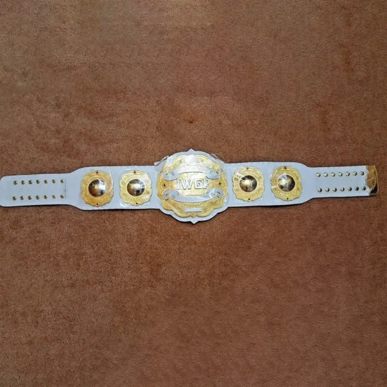 IWGP INTERCONTINENTAL DOUBLE STACKED BRASS 24k Gold Championship Belt