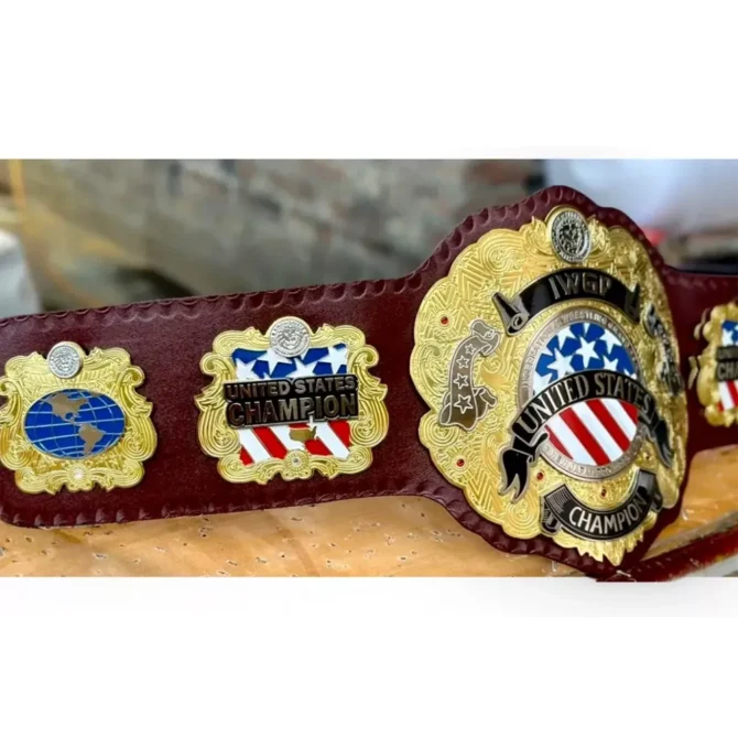 IWGP UNITED STATES Black Strap Championship Title Belt