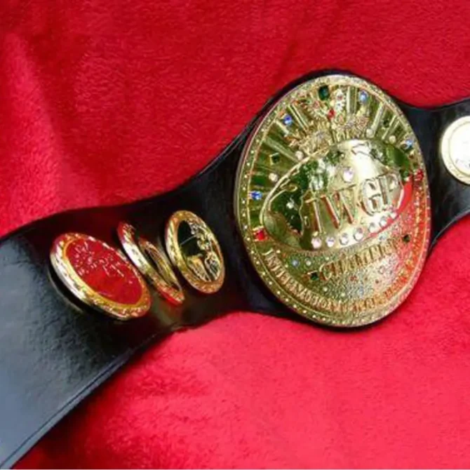 OLD IWGP Zinc 24k Gold Championship Belt