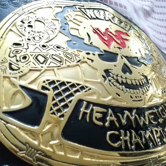 SMOKING SKULL WWF STONE COLD 24K GOLD Championship Title Belt