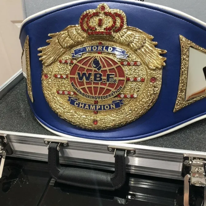 WBF Boxing Championship Blue Strap Title Belt