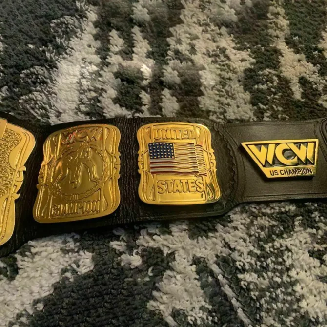 WCW UNITED STATES HEAVYWEIGHT Zinc 24K Gold Championship Belt