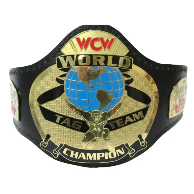 WCW WORLD TAG TEAM Brass 24k Gold Championship Belt