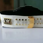 WHITE WWE INTERCONTINENTAL SCRATCH LOGO Brass Championship Belt