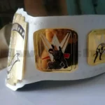 WHITE WWE INTERCONTINENTAL SCRATCH LOGO Brass Championship Belt