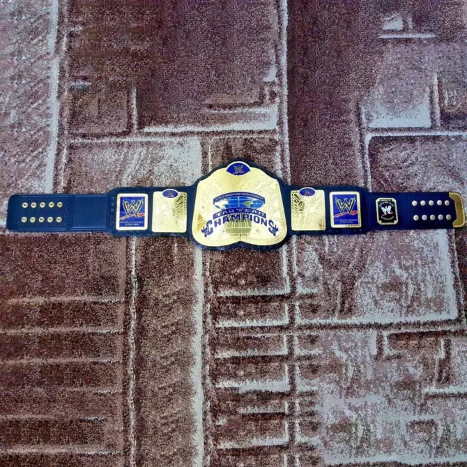 WWE TAG TEAM Brass 24k Gold Championship Belt