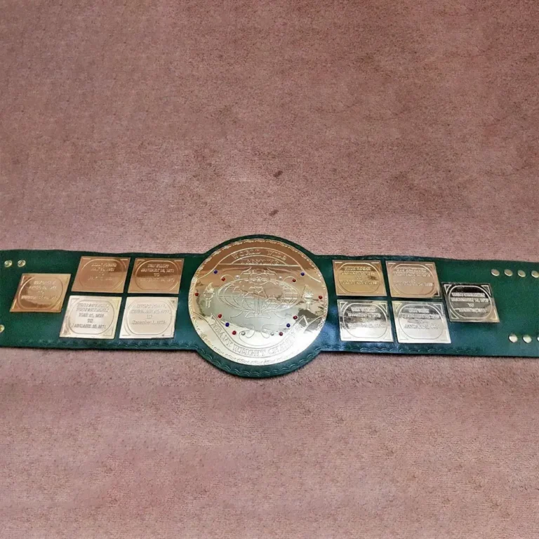 WWF BIG GREEN Brass Championship Title Belt