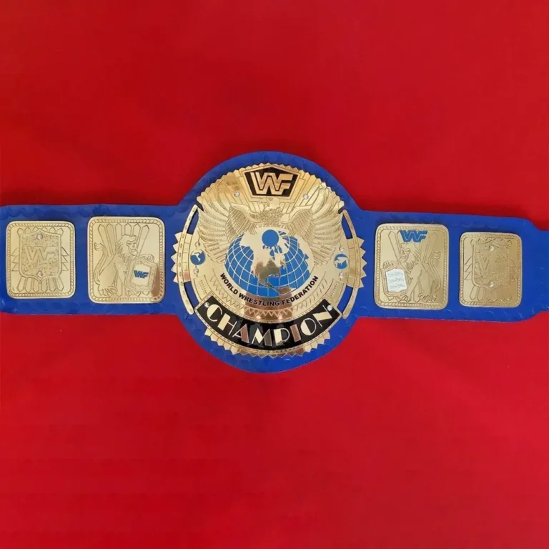 WWF BLUE BIG EAGLE Brass Championship Title Belt