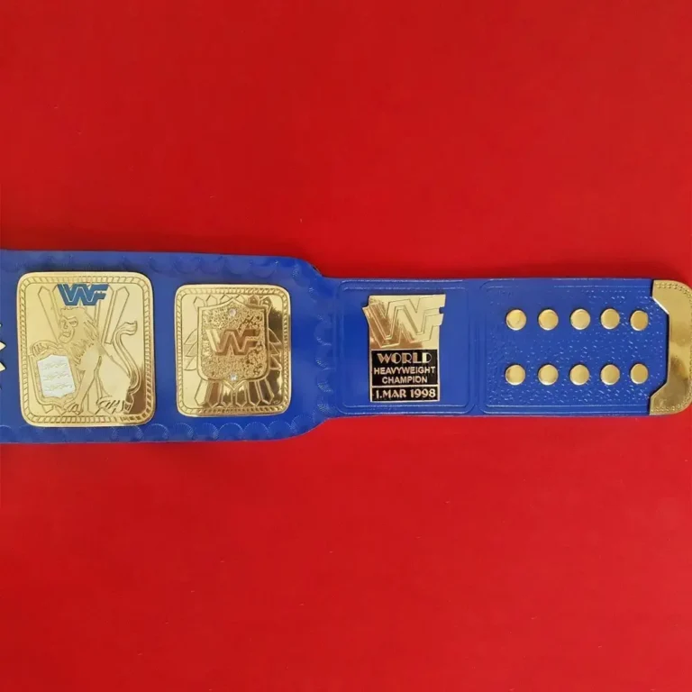 WWF BLUE BIG EAGLE Brass Championship Title Belt