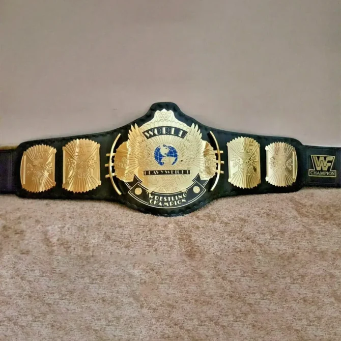 WWF CLASSIC WINGED EAGLE 24K Gold Championship Title Belt