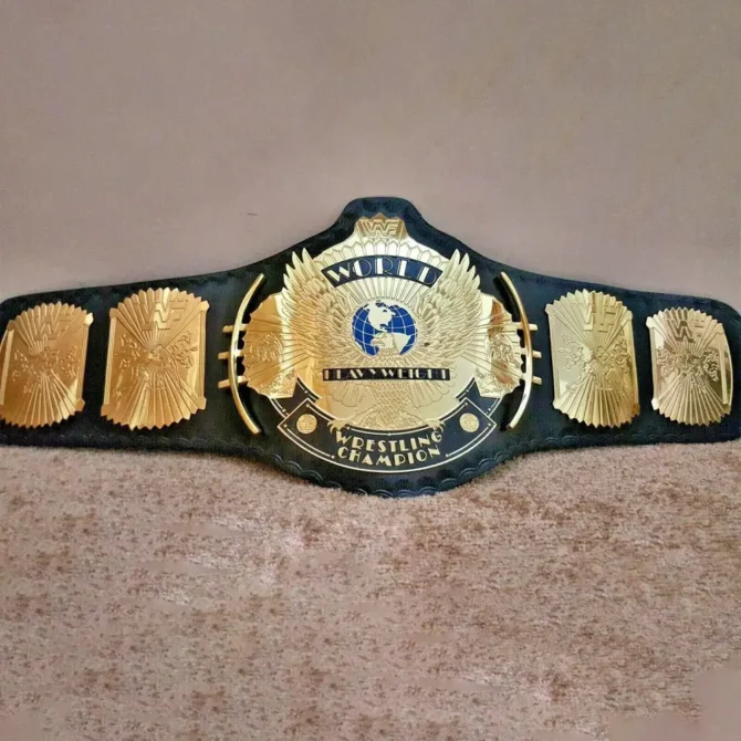 WWF CLASSIC WINGED EAGLE 24K Gold Championship Title Belt