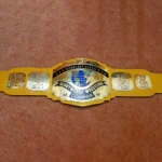 WWF INTERCONTINENTAL YELLOW 24K GOLD Zinc Championship Title Belt