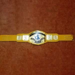 WWF INTERCONTINENTAL YELLOW 24K GOLD Zinc Championship Title Belt