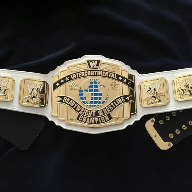 WWF INTERCONTINENTAL Zinc Championship White Strap Title Belt