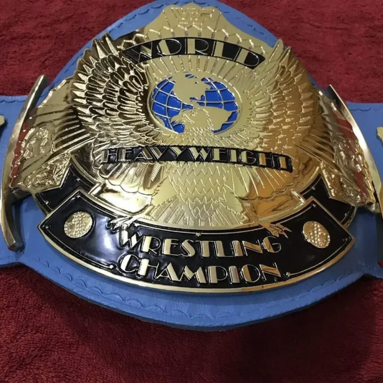 WWF WINGED EAGLE BLUE 24K GOLD Giant Zinc Championship Belt