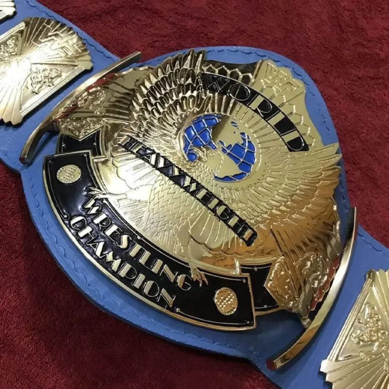 WWF WINGED EAGLE BLUE 24K GOLD Giant Zinc Championship Belt