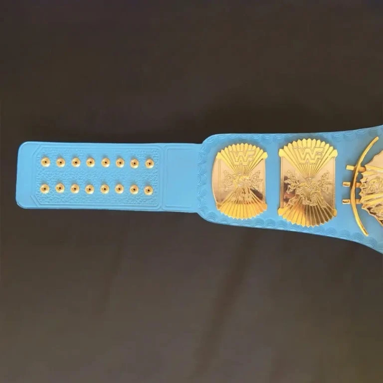 WWF WINGED EAGLE BLUE Brass 24k Gold Authentic Championship Title Belt