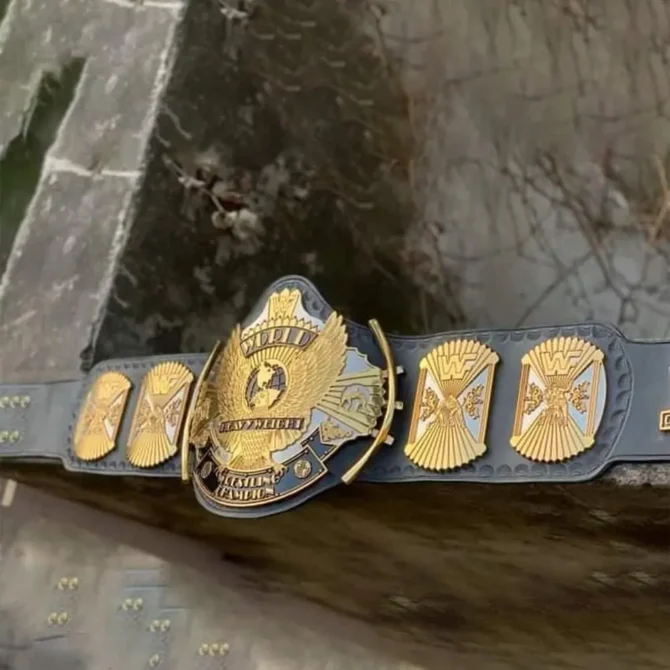 WWF WINGED EAGLE DUAL PLATED GIANT CNC HD CHAMPIONSHIP BELT