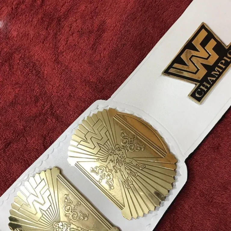 WWF WINGED EAGLE WHITE Brass 24k Gold Championship Title Belt