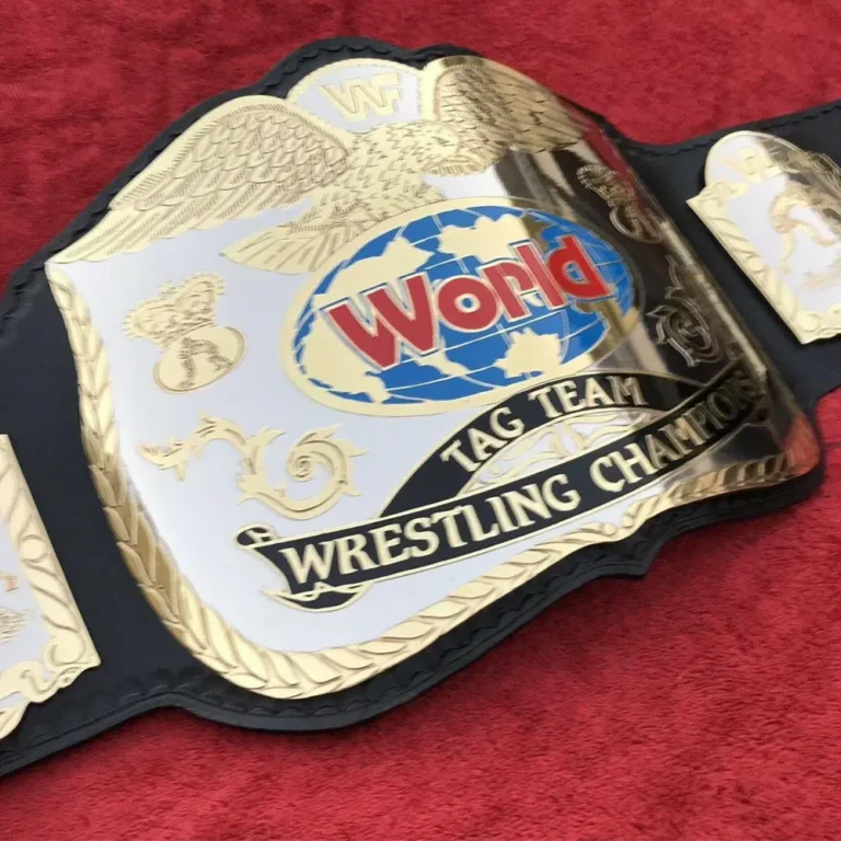 WWF WORLD TAG TEAM Brass 24k Gold Championship Replica Belt